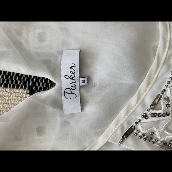 White, beaded/embroidered blouse - Picture 3 of 5